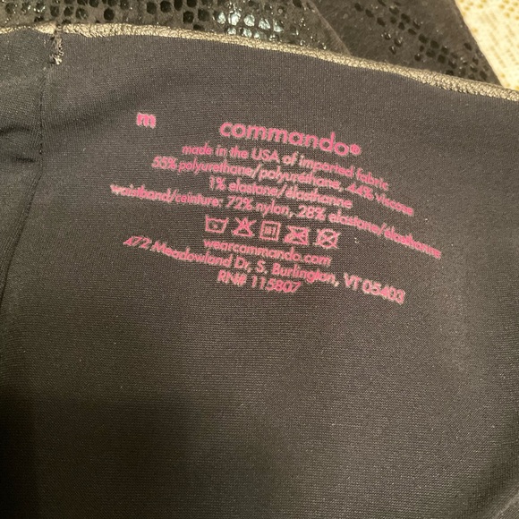 Commando Faux Leather Pants, Black High Waist Pull On Body Con Fit Stretch, Sz M - Picture 4 of 9